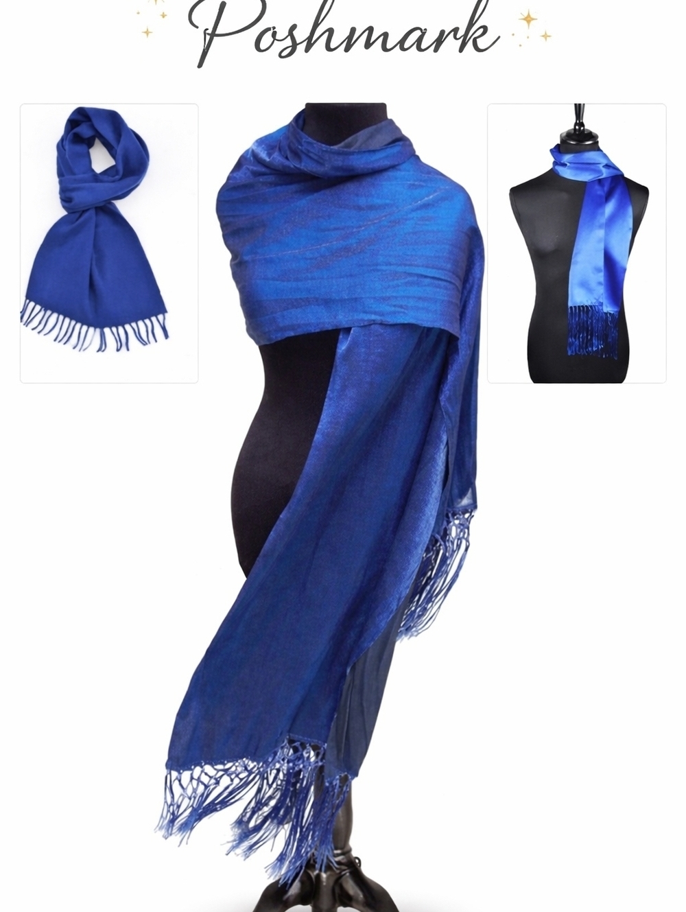 Shimmery blue black‎ shawl/ wrap